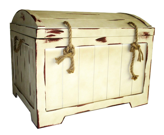 XLZY08B BAULE PORTABIANCHERIA SHABBY CHIC CM.60X37X41H.